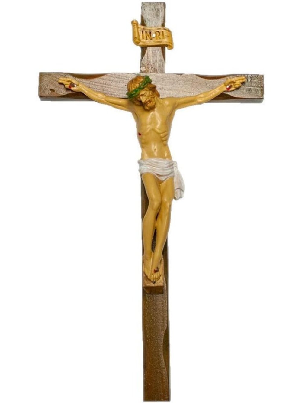 Resin Wall Crucifix - Jesus Cross Figure | 5 Sizes for Home Decor & Protection